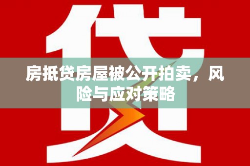赣州房抵贷房屋被公开拍卖，风险与应对策略